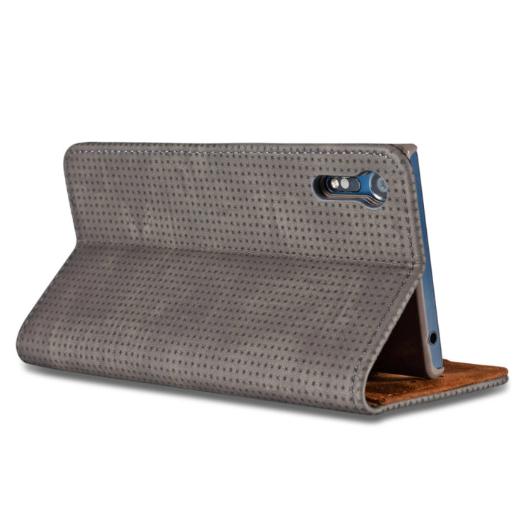 For Sony Xperia XZ Retro Style Mesh Breathable Horizontal Flip Leather Case with Card Slot & Holder & Wallet