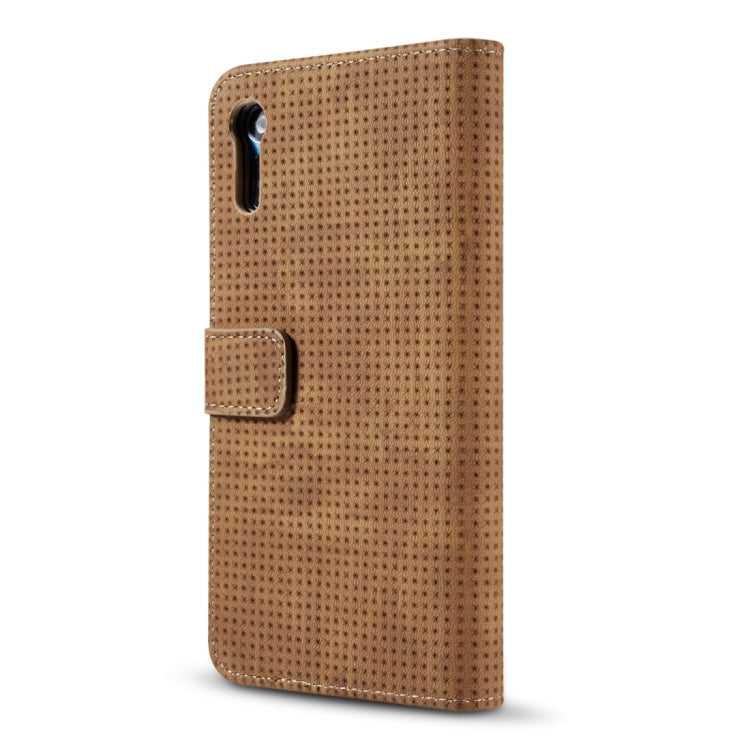 For Sony Xperia XZ Retro Style Mesh Breathable Horizontal Flip Leather Case with Card Slot & Holder & Wallet