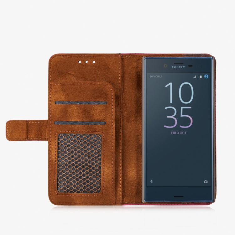 For Sony Xperia XZ Retro Style Mesh Breathable Horizontal Flip Leather Case with Card Slot & Holder & Wallet
