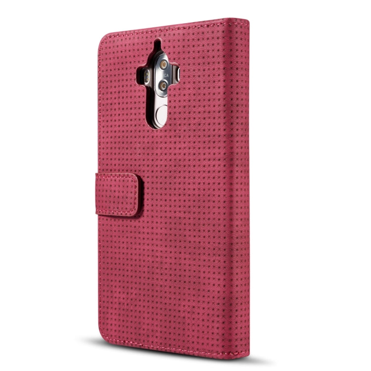 For Huawei Mate 9 Retro Style Mesh Breathable Horizontal Flip Leather Case with Card Slot & Holder & Wallet