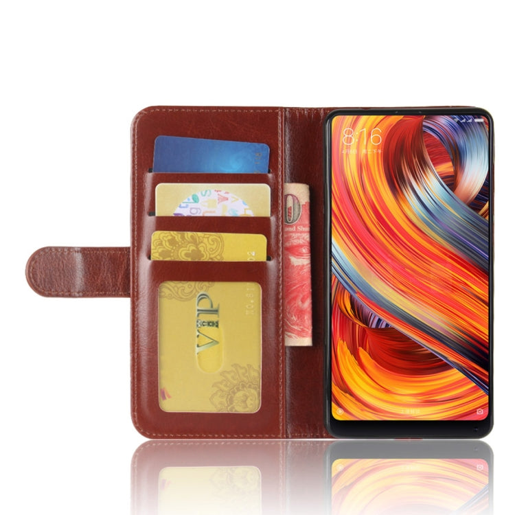 For Xiaomi Mi Mix 2 Crazy Horse Texture Horizontal Flip Leather Case with Holder & Card Slots & Wallet & Photo Frame