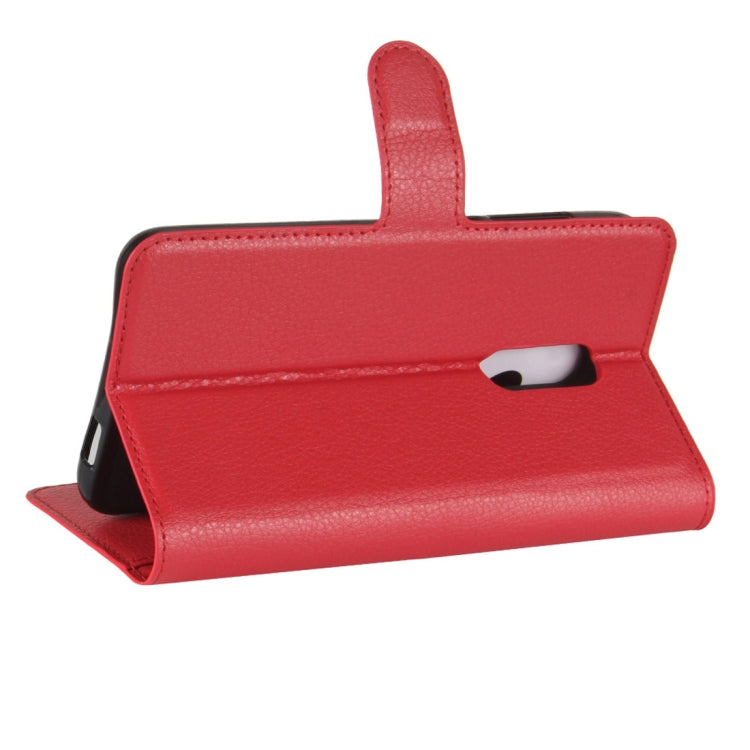 For Alcatel A7 Litchi Texture Horizontal Flip Leather Case with Holder & Card Slots & Wallet