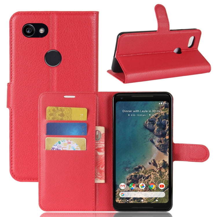For Google Pixel 2 XL Litchi Texture Horizontal Flip Leather Case with Holder & Card Slots & Wallet