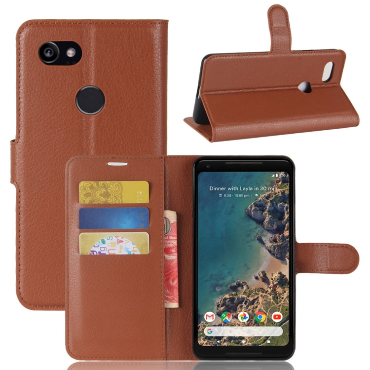 For Google Pixel 2 XL Litchi Texture Horizontal Flip Leather Case with Holder & Card Slots & Wallet
