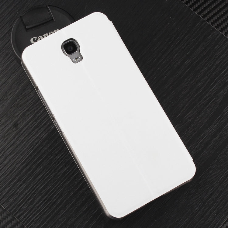 OCUBE for Oukitel K6000 Plus Spring Texture Horizontal Flip Leather Case with Holder(White)