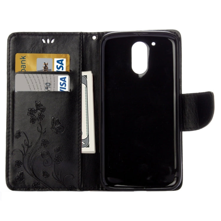 For Motorola Moto G (4rd gen) Plus Pressed Flowers Leather Case with Holder & Card Slots & Wallet