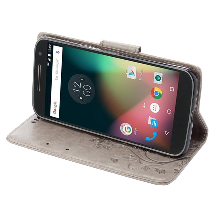 For Motorola Moto G (4rd gen) Plus Pressed Flowers Leather Case with Holder & Card Slots & Wallet
