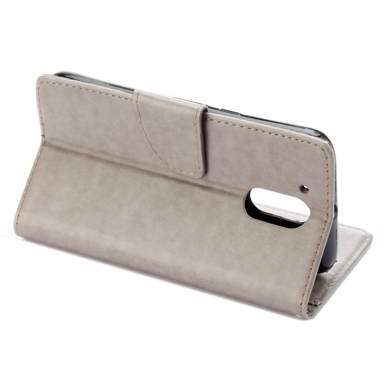 For Motorola Moto G (4rd gen) Plus Pressed Flowers Leather Case with Holder & Card Slots & Wallet