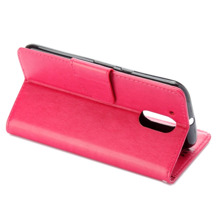 For Motorola Moto G (4rd gen) Plus Pressed Flowers Leather Case with Holder & Card Slots & Wallet