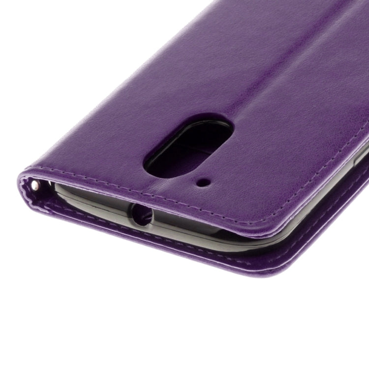 For Motorola Moto G (4rd gen) Plus Pressed Flowers Leather Case with Holder & Card Slots & Wallet