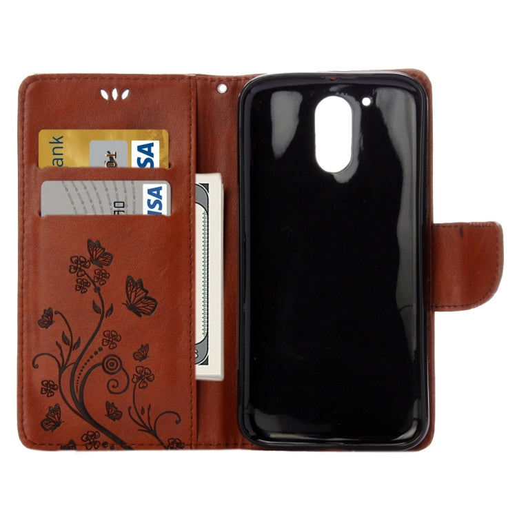 For Motorola Moto G (4rd gen) Plus Pressed Flowers Leather Case with Holder & Card Slots & Wallet