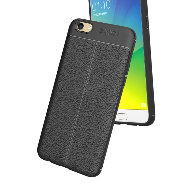 For OPPO R9s Plus Litchi Texture TPU Protective Case