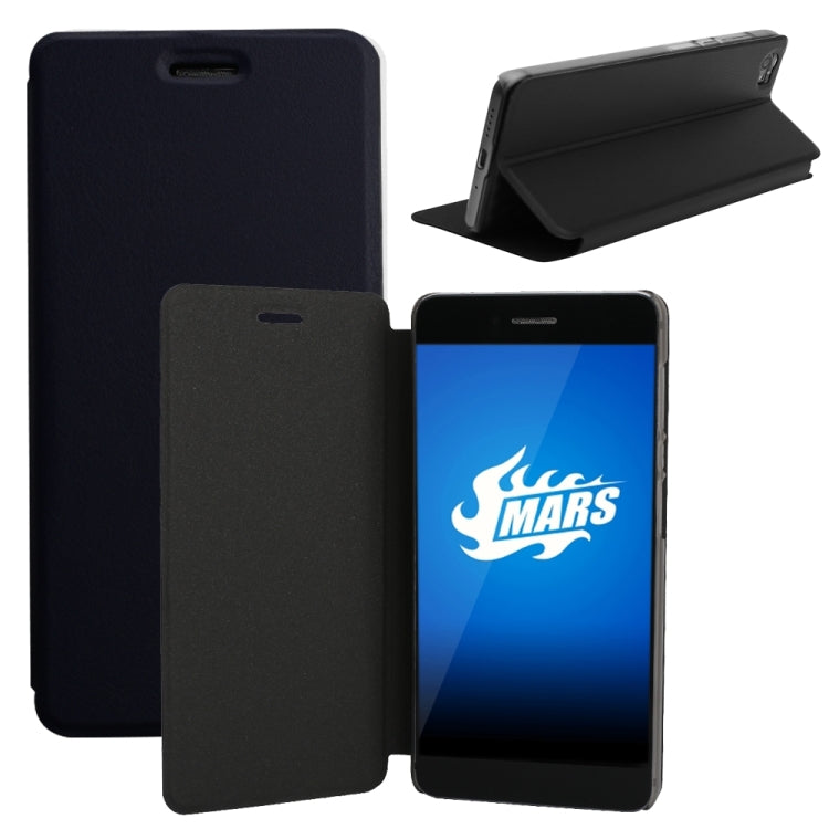 OCUBE for vernee Mars Pro Spring Texture Horizontal Flip Leather Case with Holder (Black)