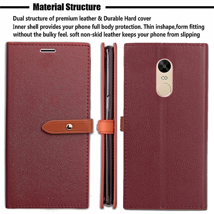 For Xiaomi Redmi Note 4X Buckle Business Horizontal Flip Leather Case with Holder & Card Slots & Wallet