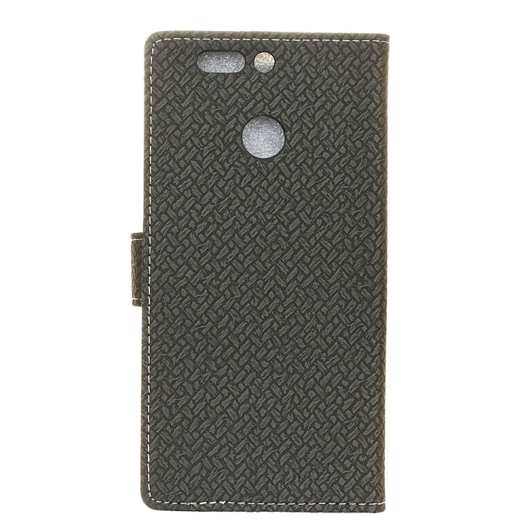 For Huawei Honor 8 Pro Weave Pattern Horizontal Flip Leather Case with Holder & Card Slots & Wallet