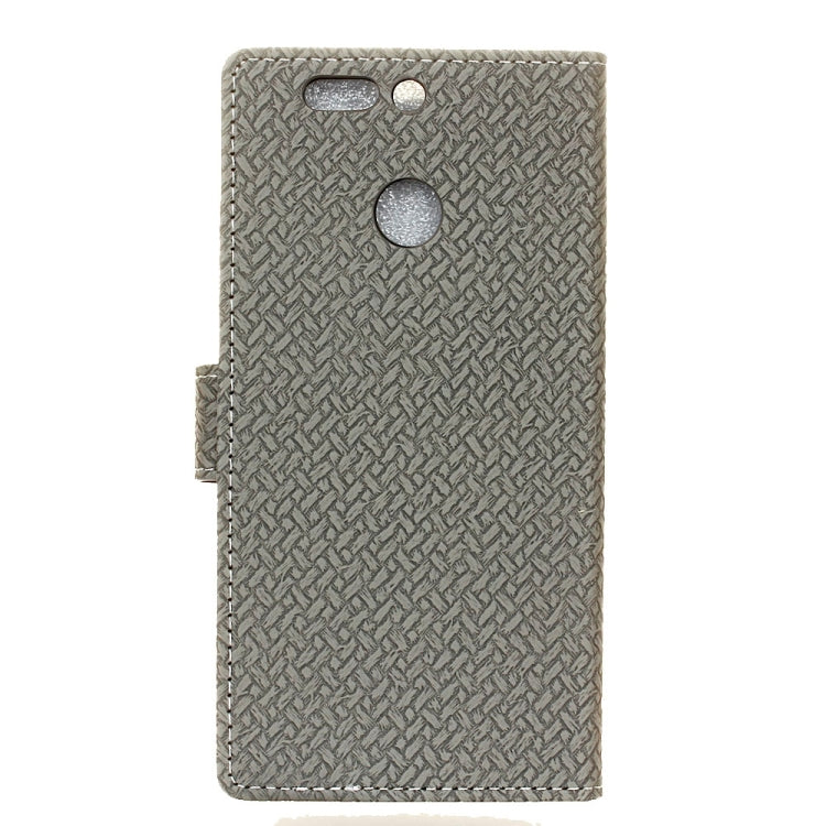 For Huawei Honor 8 Pro Weave Pattern Horizontal Flip Leather Case with Holder & Card Slots & Wallet