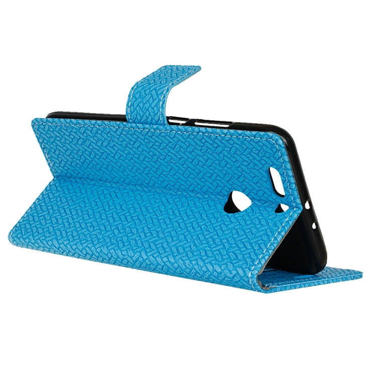 For Huawei Honor 8 Pro Weave Pattern Horizontal Flip Leather Case with Holder & Card Slots & Wallet