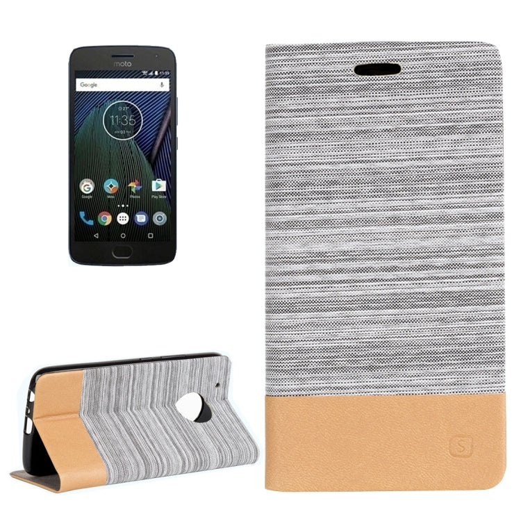 For Motorola Moto G Plus (5th Gen.) Denim Texture Horizontal Flip Leather Case with Holder & Card Slots & Wallet