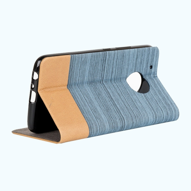 For Motorola Moto G Plus (5th Gen.) Denim Texture Horizontal Flip Leather Case with Holder & Card Slots & Wallet