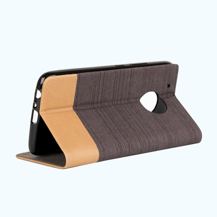 For Motorola Moto G Plus (5th Gen.) Denim Texture Horizontal Flip Leather Case with Holder & Card Slots & Wallet