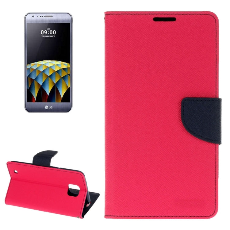 For LG X Cam Cross Texture Horizontal Flip Leather Case with Card Slots & Wallet & Holder