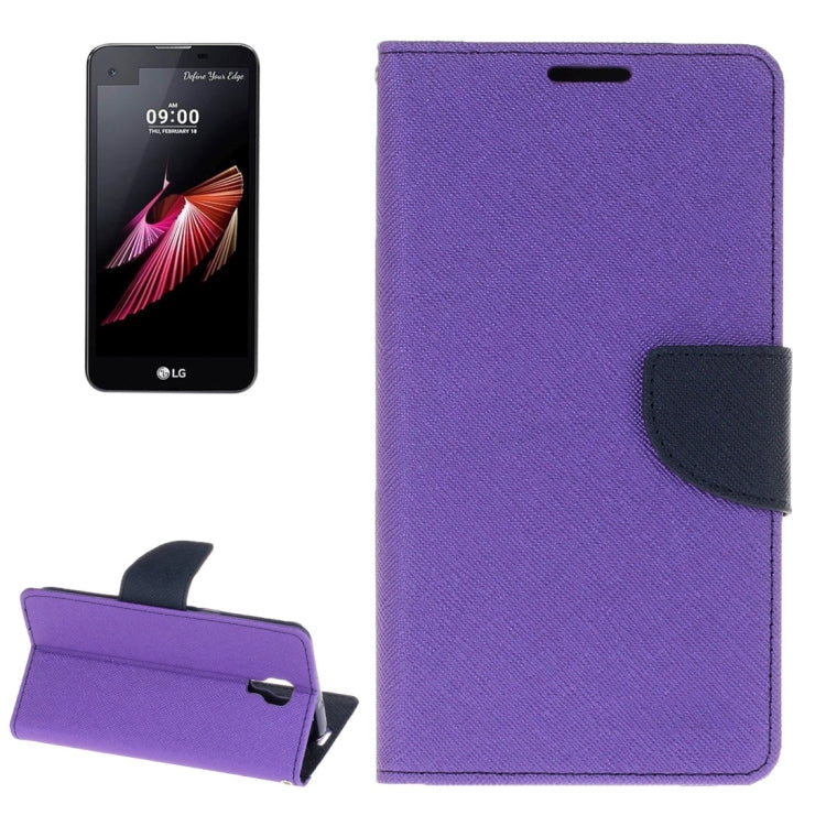 For LG X Screen Cross Texture Horizontal Flip Leather Case with Card Slots & Wallet & Holder
