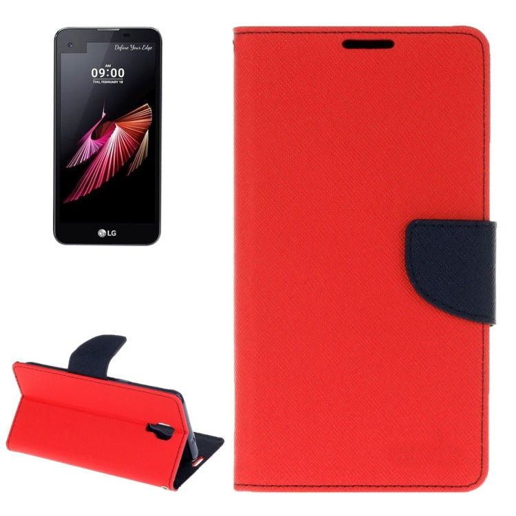 For LG X Screen Cross Texture Horizontal Flip Leather Case with Card Slots & Wallet & Holder