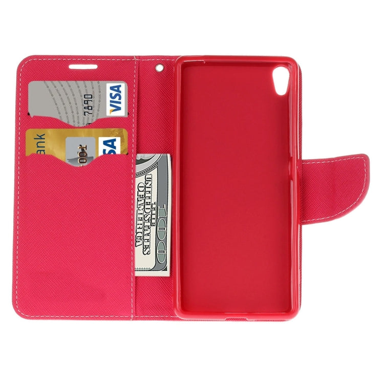 For Sony Xperia X Cross Texture Horizontal Flip Leather Case with Holder & Card Slots & Wallet