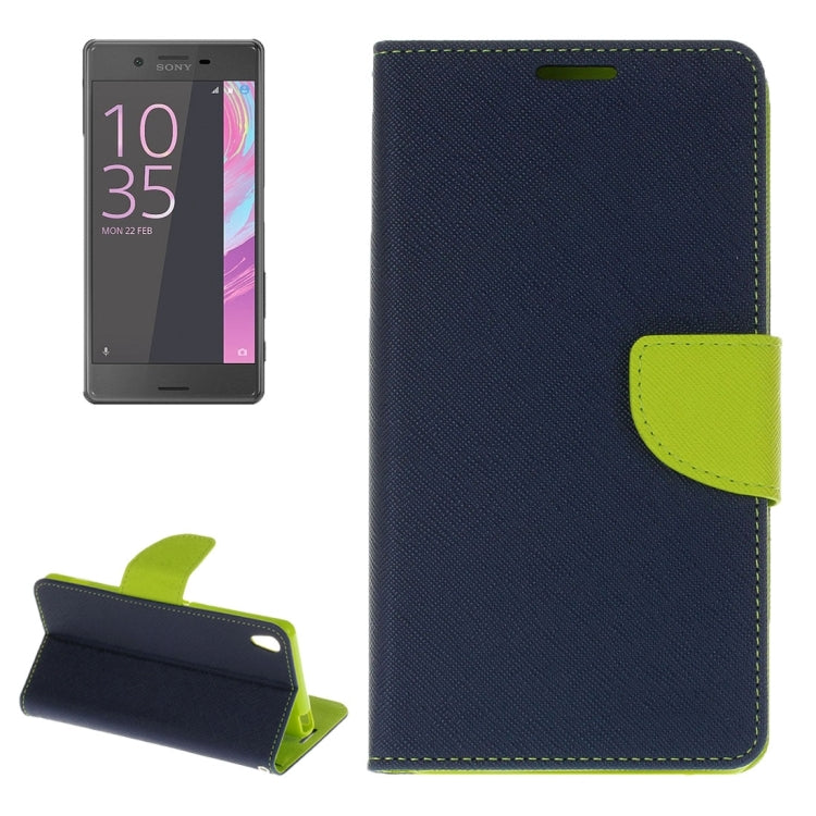 For Sony Xperia X Performance Cross Texture Horizontal Flip Leather Case with Holder & Card Slots & Wallet