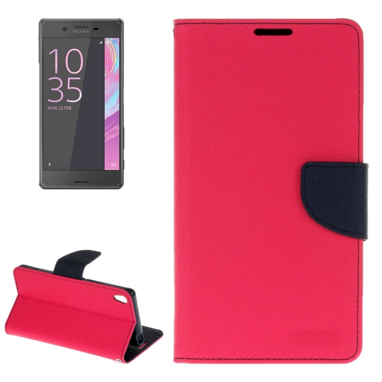 For Sony Xperia X Performance Cross Texture Horizontal Flip Leather Case with Holder & Card Slots & Wallet