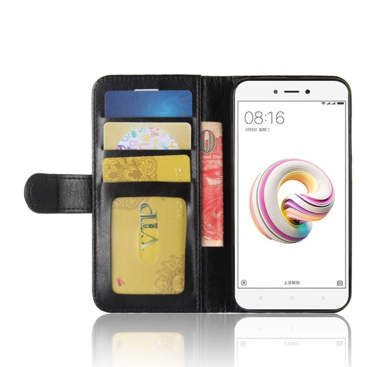 For Xiaomi Redmi 5A Crazy Horse Texture Horizontal Flip Leather Case with Holder & Card Slots & Wallet