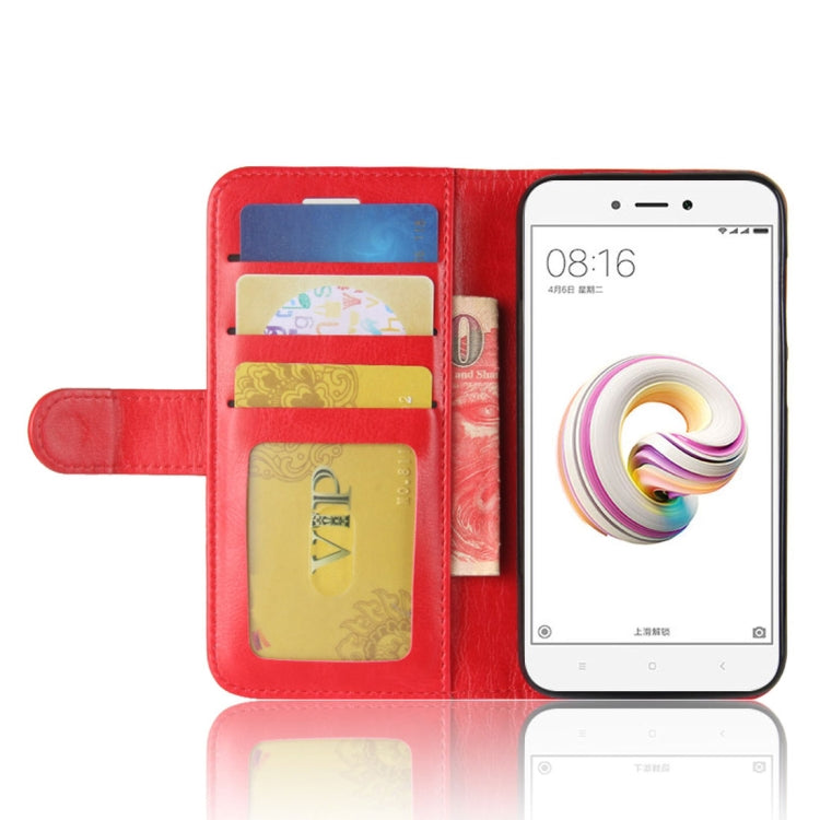 For Xiaomi Redmi 5A Crazy Horse Texture Horizontal Flip Leather Case with Holder & Card Slots & Wallet