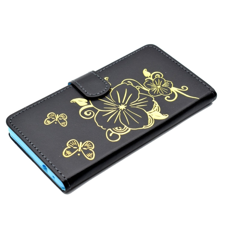 For Huawei P8 Bronzing Butterfly Pattern Horizontal Flip PU Leather Case with Holder & Card Slots & Wallet