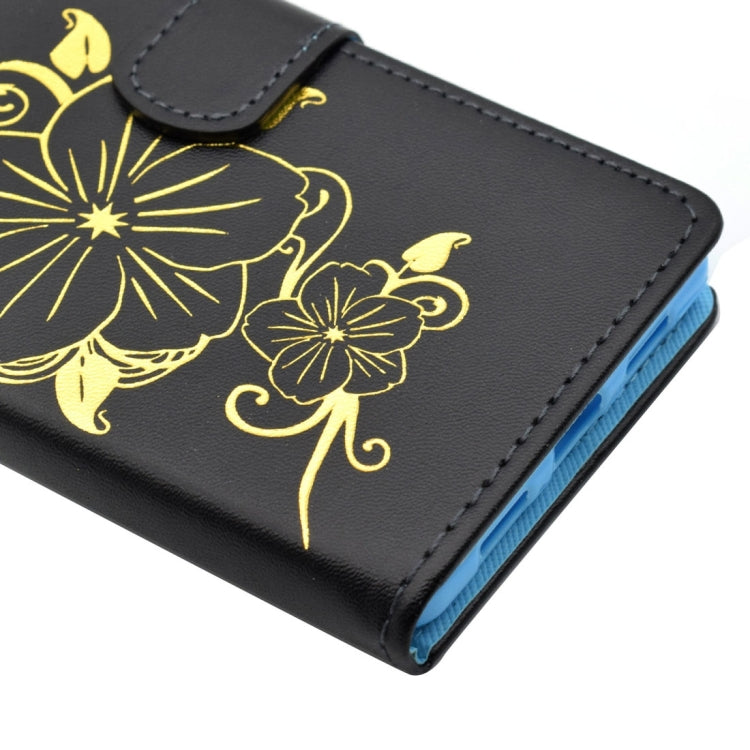 For Huawei P8 Bronzing Butterfly Pattern Horizontal Flip PU Leather Case with Holder & Card Slots & Wallet