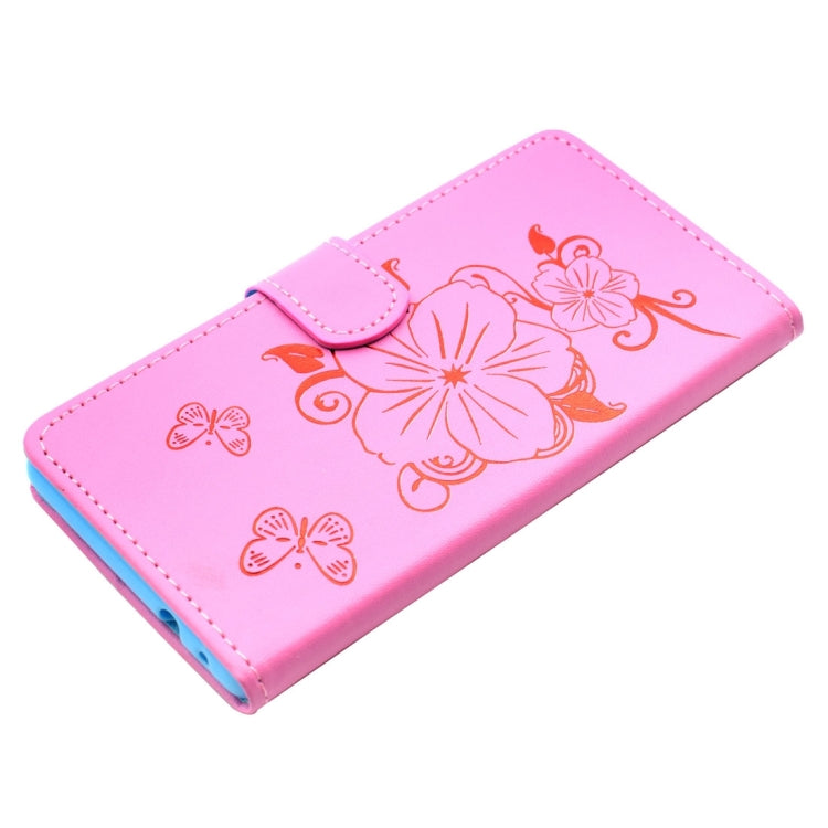 For Huawei P8 Bronzing Butterfly Pattern Horizontal Flip PU Leather Case with Holder & Card Slots & Wallet