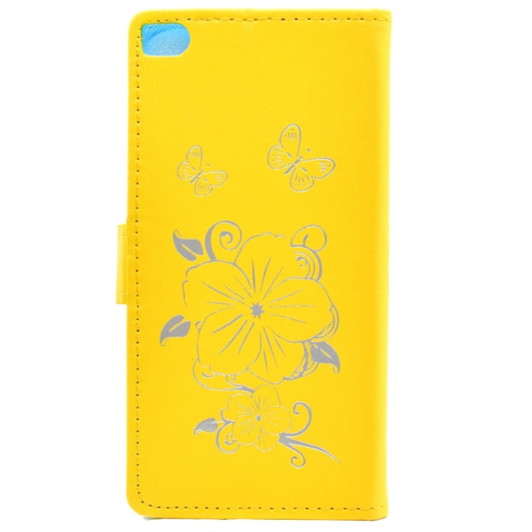 For Huawei P8 Bronzing Butterfly Pattern Horizontal Flip PU Leather Case with Holder & Card Slots & Wallet