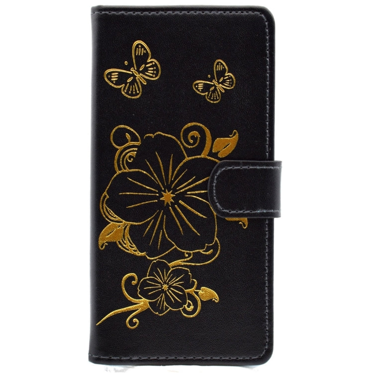 For Huawei P8 Lite Bronzing Butterfly Pattern Horizontal Flip PU Leather Case with Holder & Card Slots & Wallet