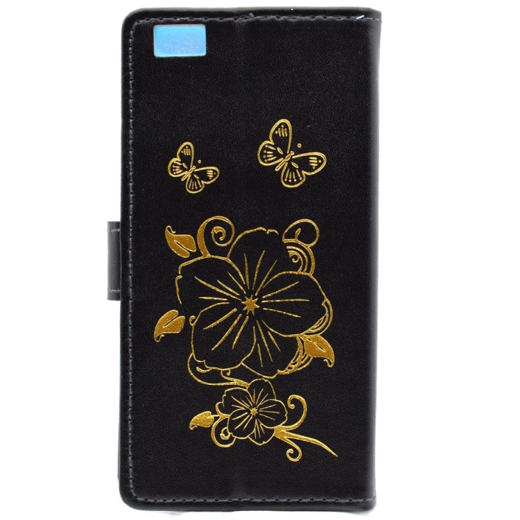 For Huawei P8 Lite Bronzing Butterfly Pattern Horizontal Flip PU Leather Case with Holder & Card Slots & Wallet