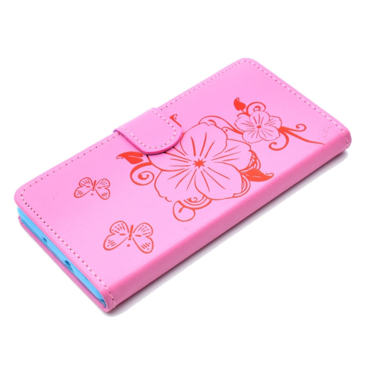 For Huawei P8 Lite Bronzing Butterfly Pattern Horizontal Flip PU Leather Case with Holder & Card Slots & Wallet