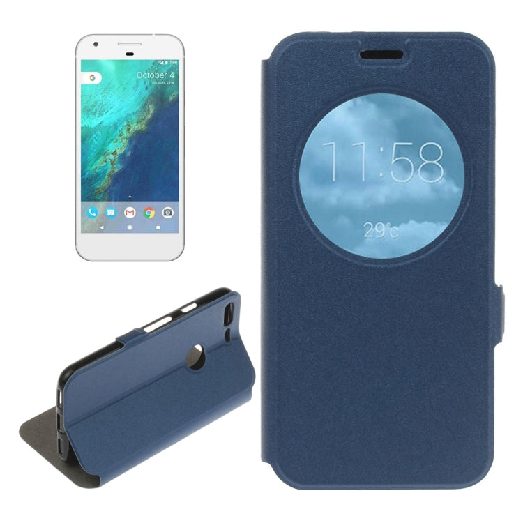 For Google Pixel Horizontal Flip Leather Case with Call Display ID & Holder