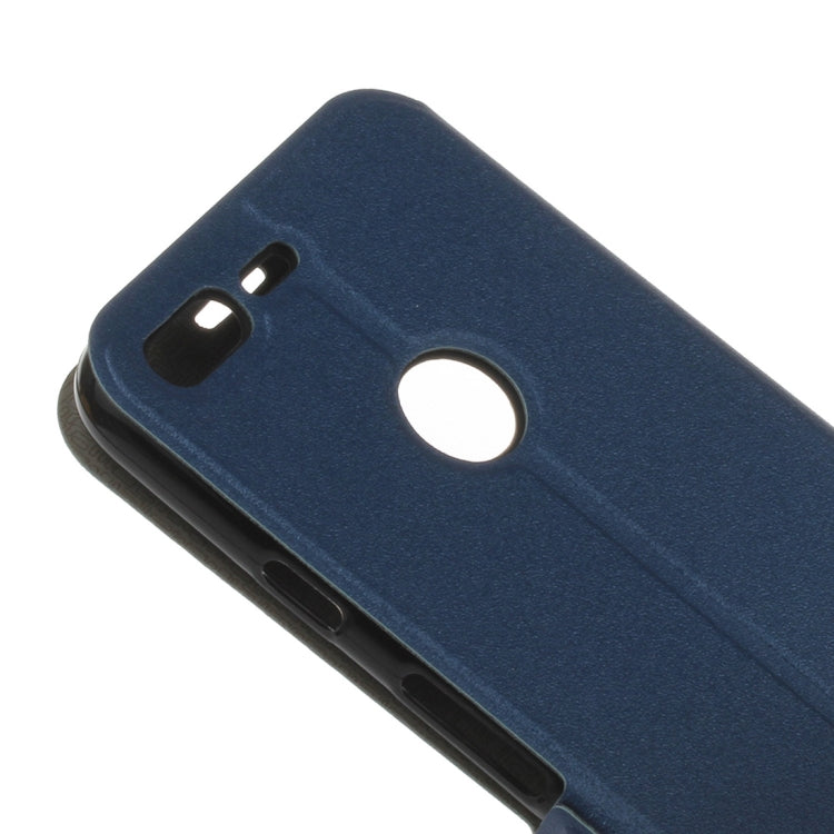 For Google Pixel Horizontal Flip Leather Case with Call Display ID & Holder