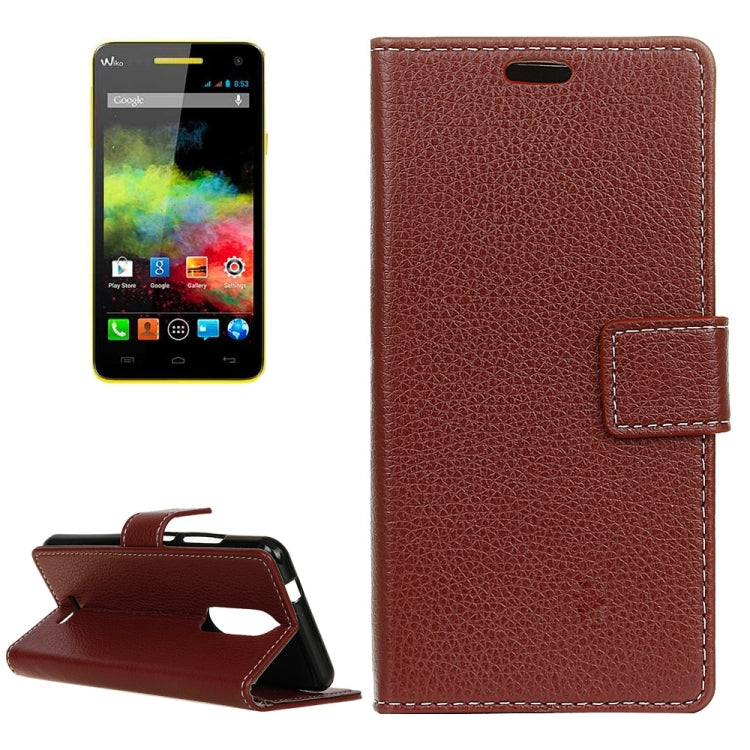 For Wiko Upluse Litchi Texture Horizontal Flip Leather Case with Holder & Card Slots & Wallet