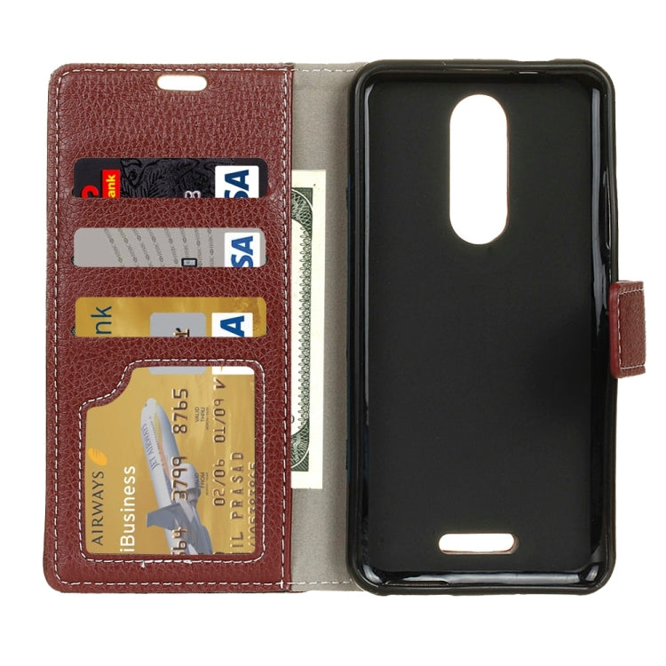 For Wiko Upluse Litchi Texture Horizontal Flip Leather Case with Holder & Card Slots & Wallet