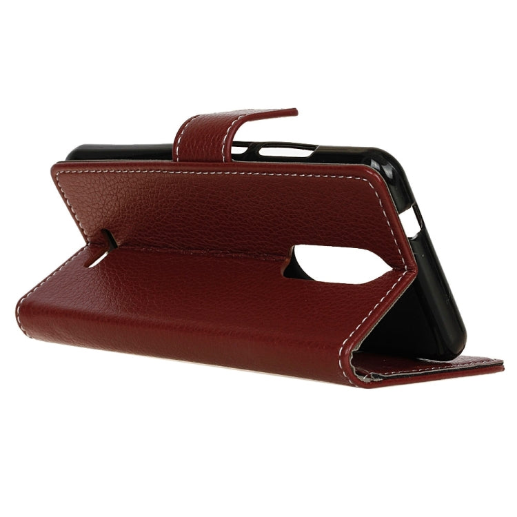For Wiko Upluse Litchi Texture Horizontal Flip Leather Case with Holder & Card Slots & Wallet