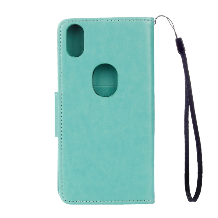 For BQ Aquaris X5 Plus Butterflies Love Flowers Embossing Horizontal Flip Leather Case with Holder & Card Slots & Wallet & Lanyard