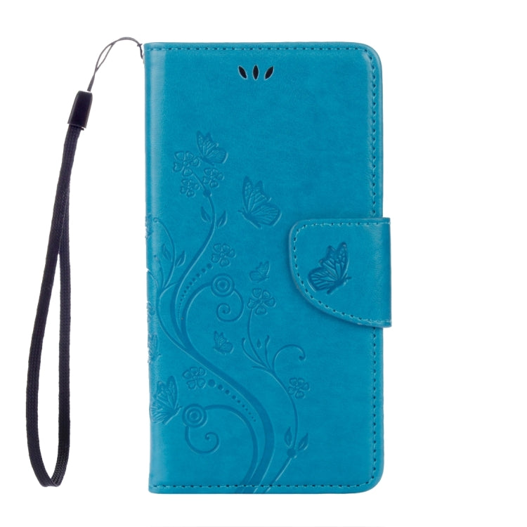 For BQ Aquaris X5 Plus Butterflies Love Flowers Embossing Horizontal Flip Leather Case with Holder & Card Slots & Wallet & Lanyard
