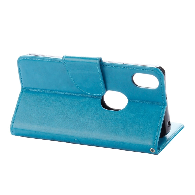 For BQ Aquaris X5 Plus Butterflies Love Flowers Embossing Horizontal Flip Leather Case with Holder & Card Slots & Wallet & Lanyard