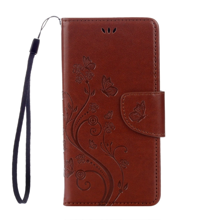 For BQ Aquaris X5 Plus Butterflies Love Flowers Embossing Horizontal Flip Leather Case with Holder & Card Slots & Wallet & Lanyard