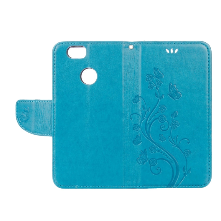 For Huawei nova Butterflies LOVE for Flowers Embossing Horizontal Flip Leather Case with Holder & Card Slots & Wallet & Lanyard