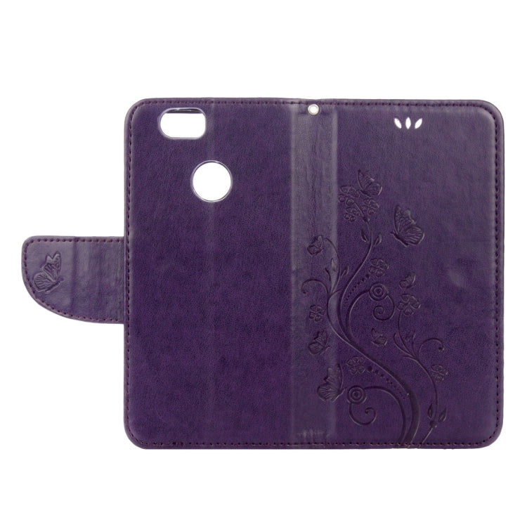 For Huawei nova Butterflies LOVE for Flowers Embossing Horizontal Flip Leather Case with Holder & Card Slots & Wallet & Lanyard